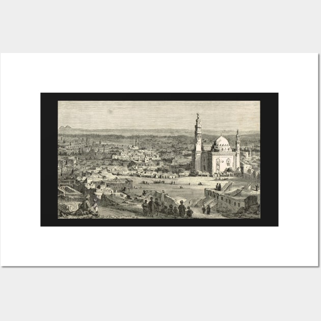 Engraving of Capital City Cairo 1881 Wall Art by artfromthepast